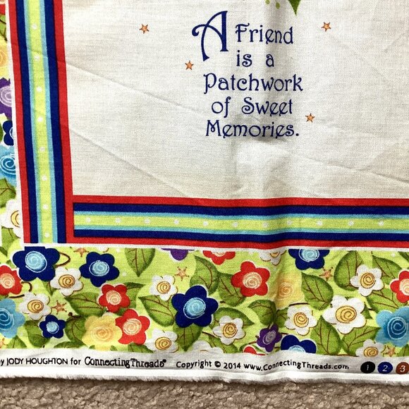 Friendship Patchwork by Jody Houghton Fabric Panel Cotton Quilting Sewing - Picture 7 of 7